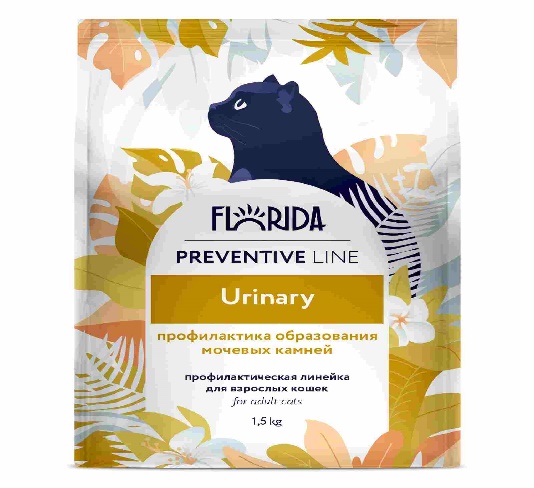 Urinary сухой корм для кошек для проф образования мочевых камней 1.5 кг FLORIDA Флорида Уринари