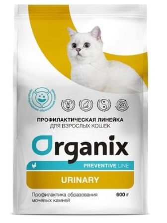 Urinary сухой корм для кошек "Профилактика образования мочевых камней" 0.6 кг (Organix (профилактика