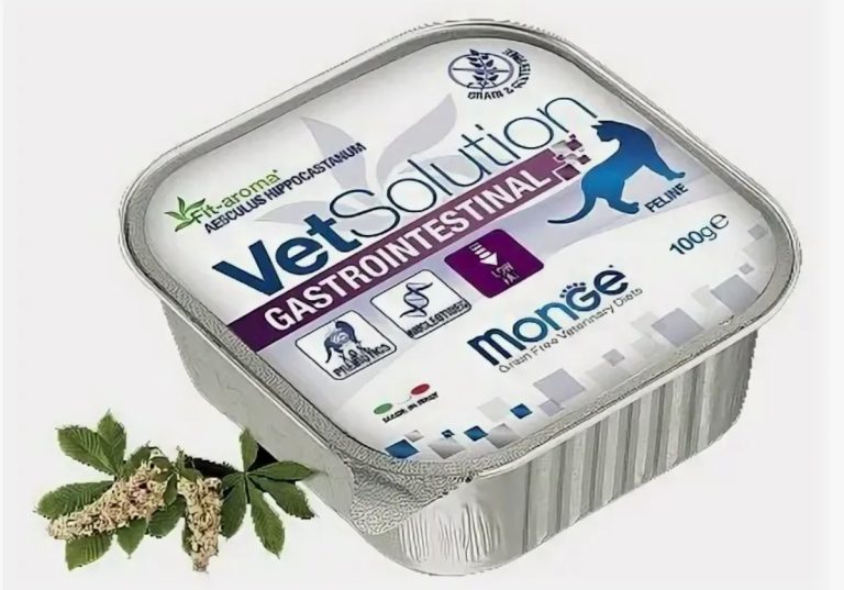 Диетический корм Monge Gastrointestinal гастро интестинал для кошек при заболеваниях ЖКТ 100 г