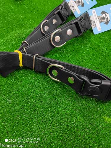 Ошейник Биотан L многоразмерный с фиксатором 25" 33-55 см Rich Breed ОБ-325 Черный