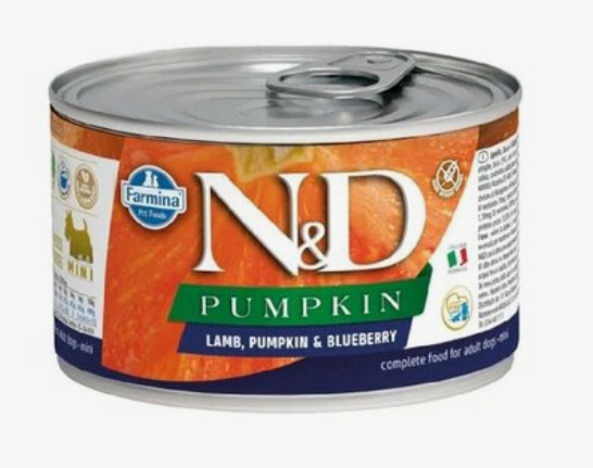 Фармина ND Dog Lamb, Pumpkin&Blueberry MINI Консервы для собак мелких пород Ягнёнок с тыквой и черни