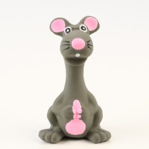 Игрушка пищащая для собак из латекса "Мышь", 10 см, серая   7883229