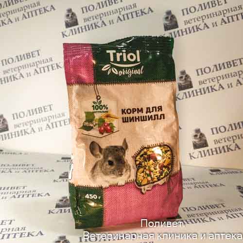 Корм Triol Original для шиншилл, 450г, Triol