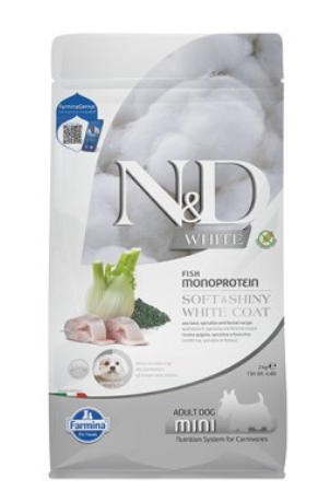 Фармина ND Dog White Sea Bass Spirulina&Fennel Adult Mini д/собак мелких пород Сибас/Фенхель/Спирули