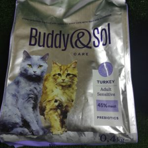 Buddy&Sol CARE SENSITIVE Сухой корм д/кошек (индейка) 0,4кг (4172)