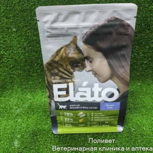 Elato Holistic корм д/взрослых кошек д/красивой и блестящей шерсти 300г Рыба (Adult Cat Ocean Fish /