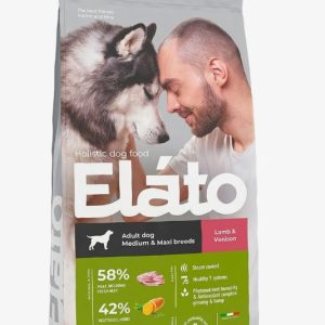 Elato Holistic корм д/взрослых собак средних и крупных пород 8кг Ягненок и оленина (Adult Dog Medium