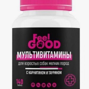 FeelGOOD Мультивитамины для взрослых собак мелких пород с карнитином и таурином, 140 табл.