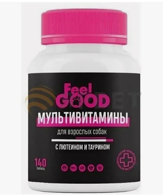 FeelGOOD Мультивитамины для взрослых собак с лютеином и таурином, 140 табл.