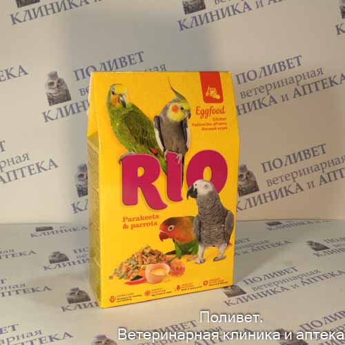 РИО Яичный корм для средних и крупных попугаев 250г