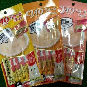 INABA CIAO Лакомство-пюре для кошек Churu Куриное филе для вывода шерсти из ЖКТ 14г * 4шт Инаба