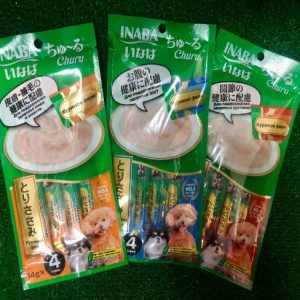 INABA Лакомство-пюре для собак Churu Куриное филе для здоровья кожи и шерсти 14г*4шт Инаба