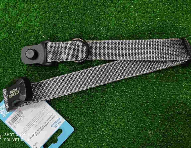 Ошейник UNREAL (магнитный суперзамок) XL 25" 40-65 Rich Breed А-4 Серый