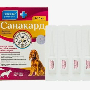 Санакард капли на холку для собак и щенков средних пород 1 мл №4 1192 ПЧЕЛОДАР