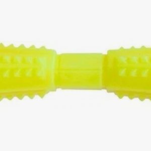 Игрушка палка литая с шипами малая Зооник 21 см (пластикат), желтая