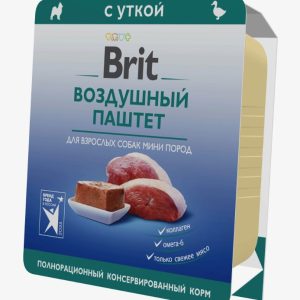 Brit Premium воздушный паштет д/взрослых собак мини пород Утка 100г