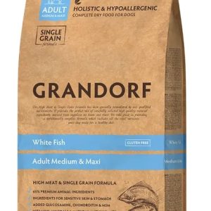 Грандорф Белая рыба для взрослых собак средних и крупных пород 10 кг GRANDORF DOG White Fish MED&MAX