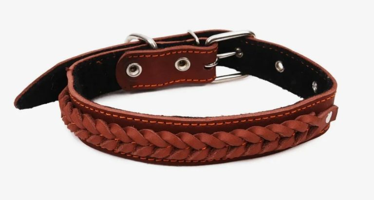 Ошейник кож. №30 с косичкой (55 см) Rich Breed