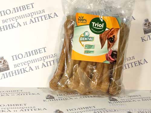 Косточки жевательные Dental 16см, 800-850г (пакет 10шт.) Triol (10151046)