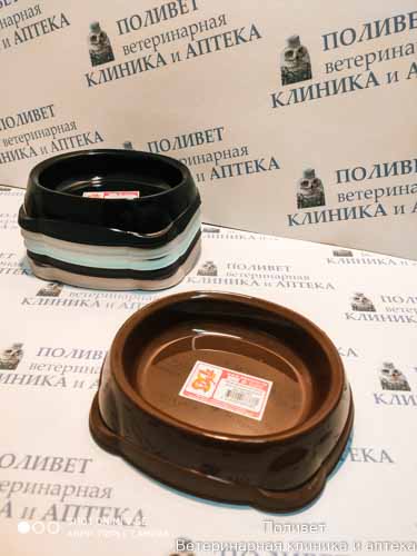 Миска для животных 250мл, коричневый