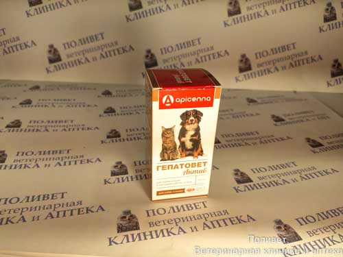 Гепатовет Актив суспензия оральная д/собак и кошек, фл. 100мл+шприц-дозатор