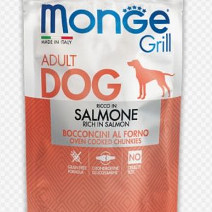 Влажный корм Monge Dog Grill для собак с лососем, паучи 100 г