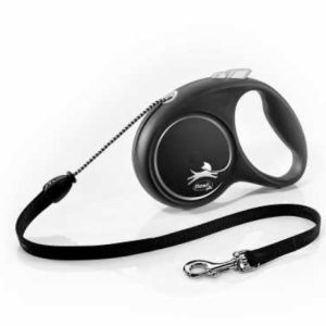 Поводок-рулетка Flexi Black Design cord M 5m 20 kg silver