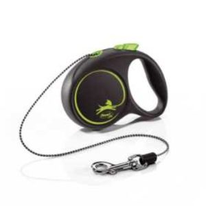 Поводок-рулетка Flexi Black Design cord XS 3m 8 kg green