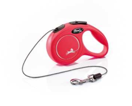 Поводок-рулетка Flexi New Classic CAT cord XS 3m 8 kg red