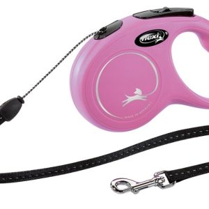 Поводок-рулетка Flexi New Classic cord S 5m 12 kg pink