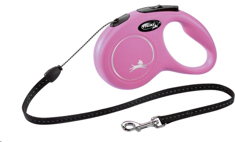 Поводок-рулетка Flexi New Classic cord S 5m 12 kg pink