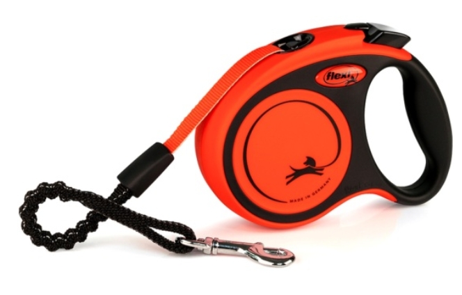 Поводок-рулетка Flexi Xtreme tape XS 3m 15 kg black/ orange