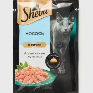 Шеба влажный корм д/кошек Лосось в соусе 75г