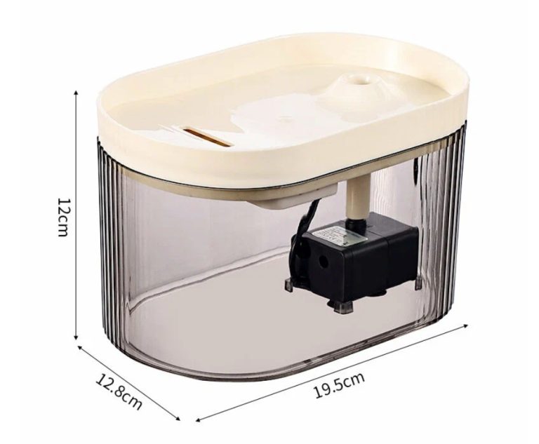 Поилка-фонтан д/животных 1.5л 19х12.5х12м, USB-Type-C