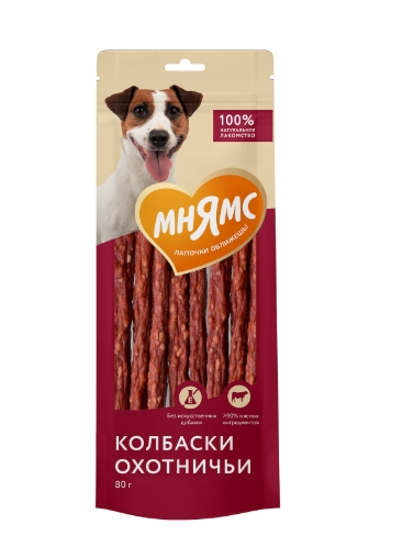 Лакомство Мнямс На каждый день для собак Колбаски охотничьи 80 г