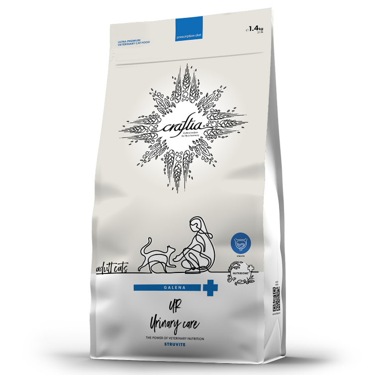 Ветеринарная диета CRAFTIA GALENA CAT URINARY CARE Уринари для кошек растворен струвит камней 1,4кг