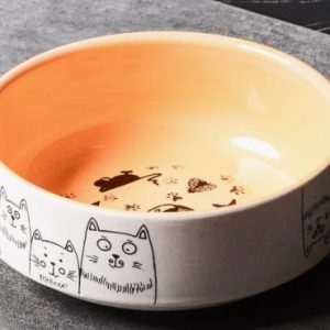 Набор мисок "Кошки-мышки" 2 шт. по 350 мл Chill Choll оранжевая керамическая для кошек
