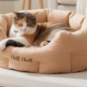 Лежанка круглая 50х40х20см CHILL CHOLL Карамель для собак