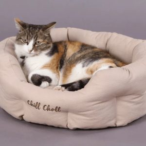Лежанка круглая 50х40х20см CHILL CHOLL Замша для собак