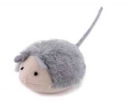 Игрушка  д/кошек Мышка 8х7х5см с заводным механизмом, микс