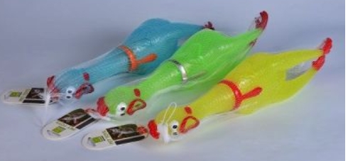 Игрушка-пищалка  д/собак Курица 40х8х9см, мигает, микс