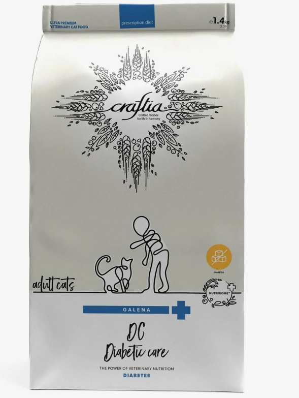 Ветеринарная диета CRAFTIA GALENA CAT DIABETIC CARE Диабетик для кошек при сахарном диабете 1,4 кг