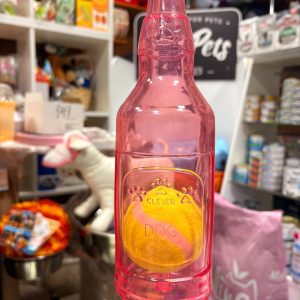 Игрушка-пищалка  д/собак Бутылка 25х7.5см с мячиком внутри, TPR, микс