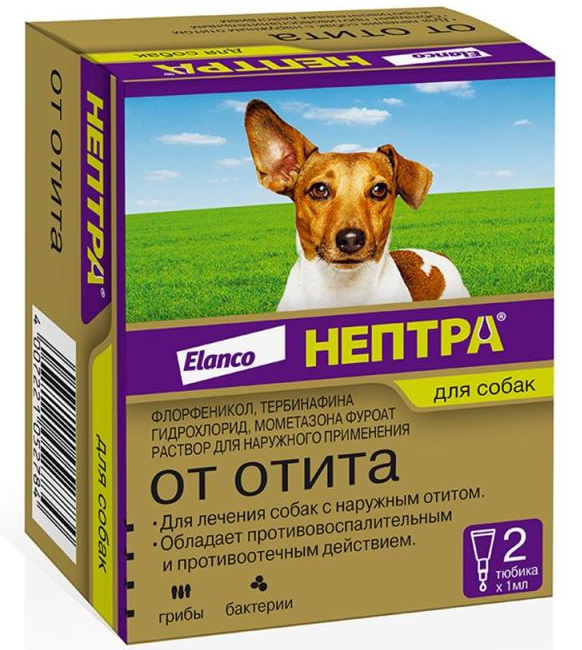 Нептра 1мл пипетки №2 р-р нар.прим. лечение отита однократно