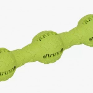 Игрушка  д/собак Гантель длинная 21х5.5см 160г с отверстиями, микс